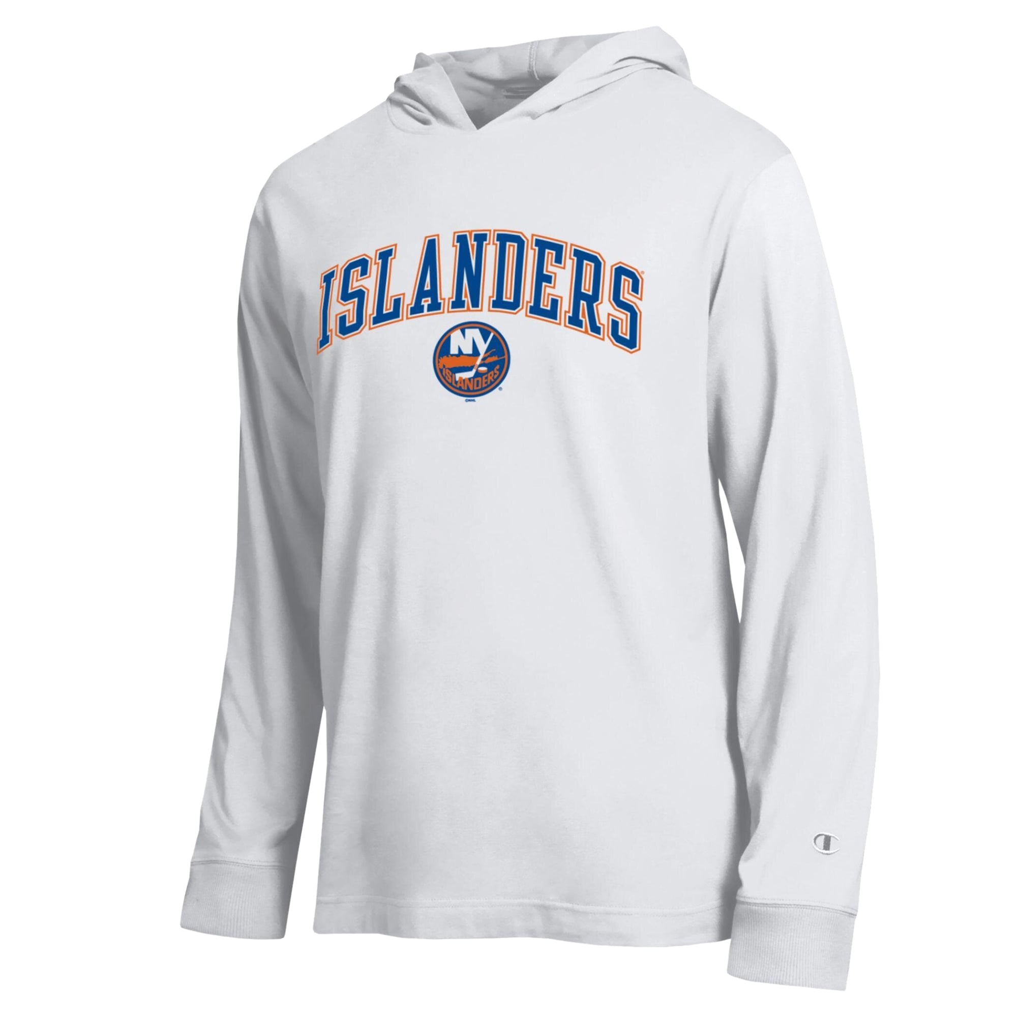 T-shirt à manches longues et capuche léger Champion blanc New York Islanders All-Star pour homme