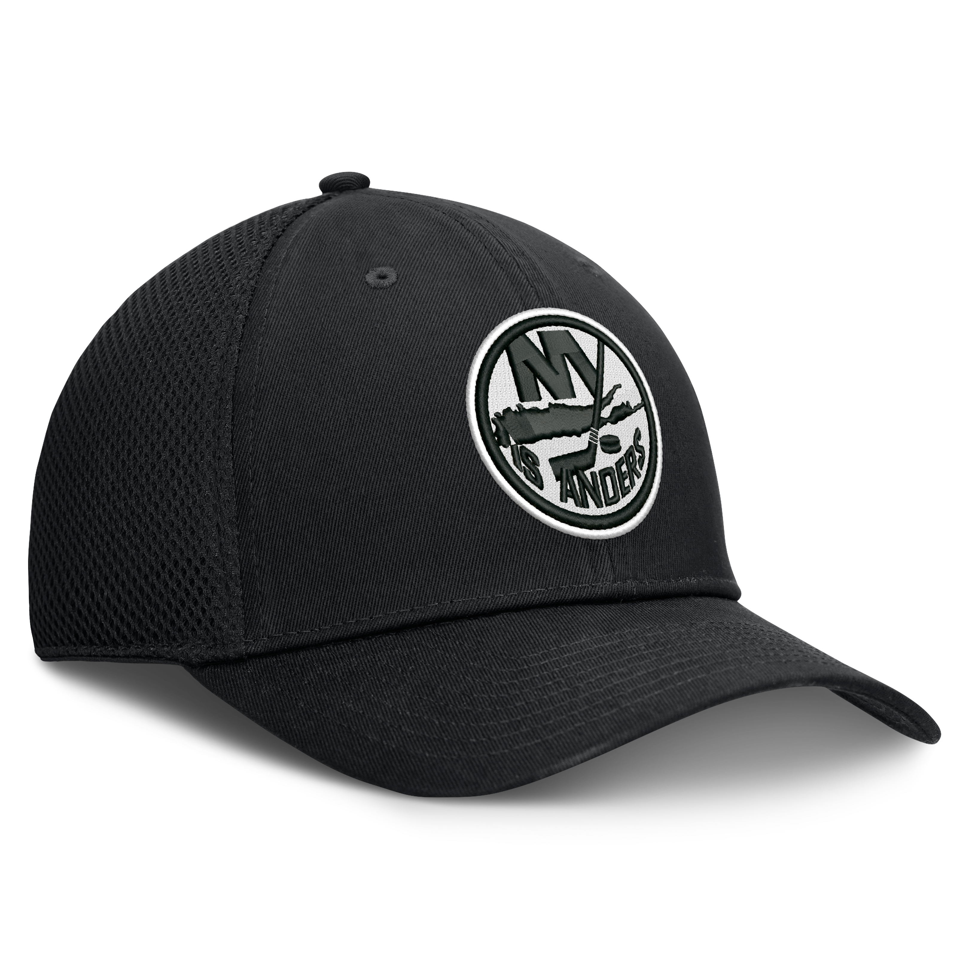 Men's Fanatics  Black New York Islanders Tonal Meshback Stretch Hat