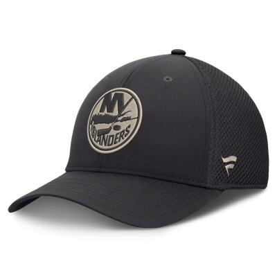 Men's New York Islanders Fanatics Charcoal Road Meshback Stretch Hat