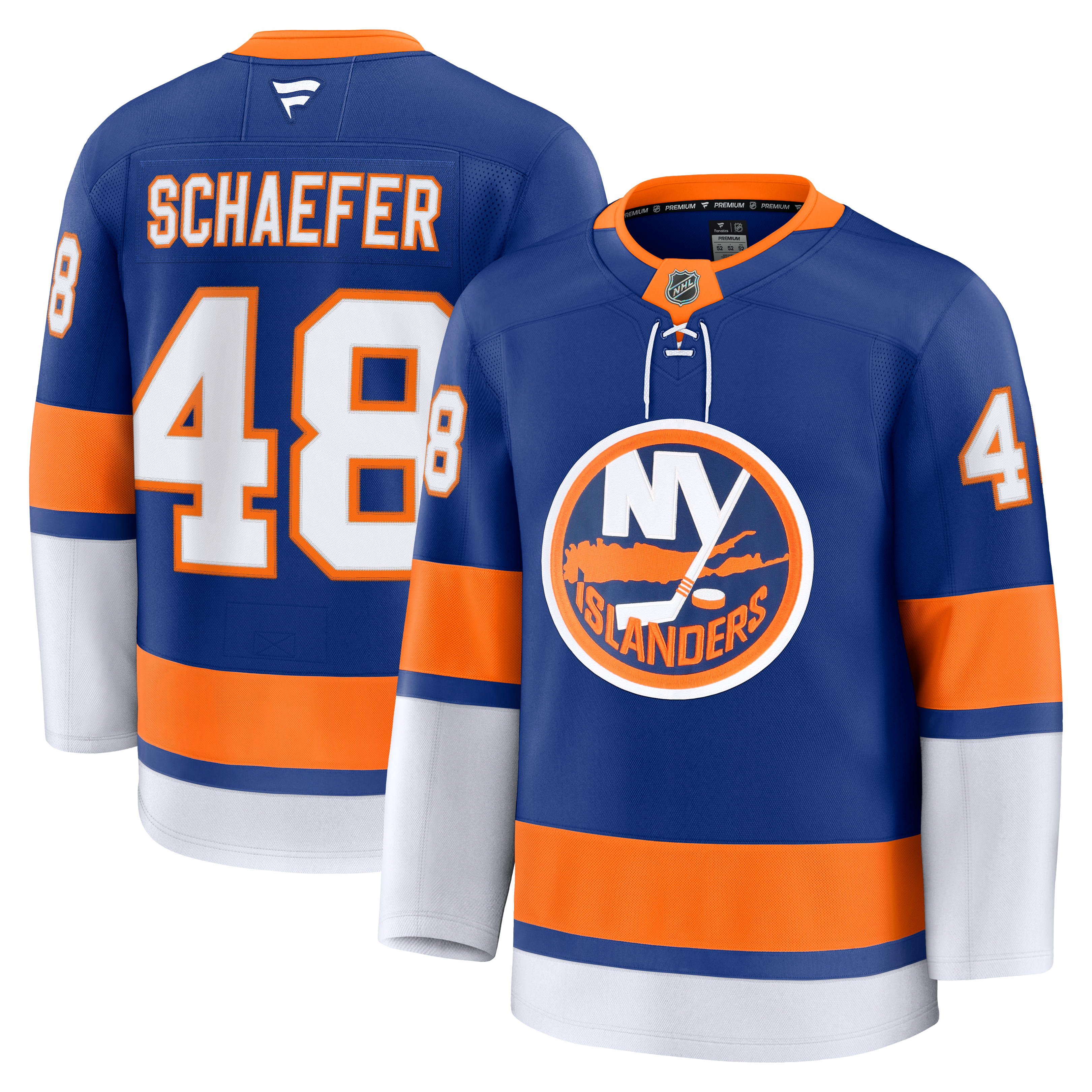 Men's Fanatics Matthew Schaefer Royal New York Islanders Home Premium Jersey