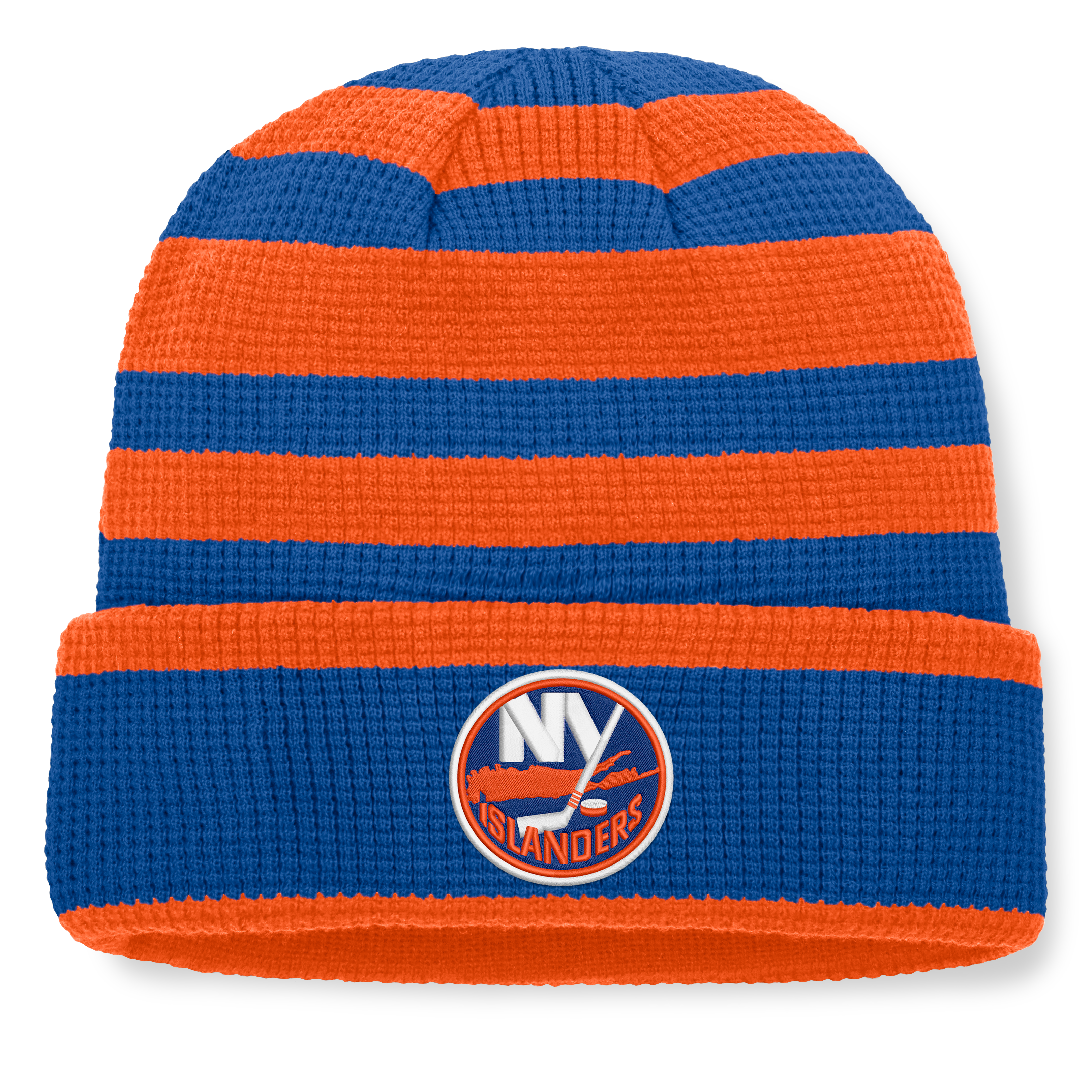 Men's Fanatics Royal/Orange New York Islanders Fundamental Steady Cuffed Knit Hat