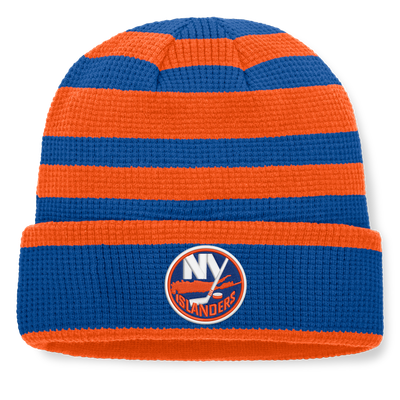 Men's New York Islanders Fanatics Royal/Orange Fundamental Steady Cuffed Knit Hat