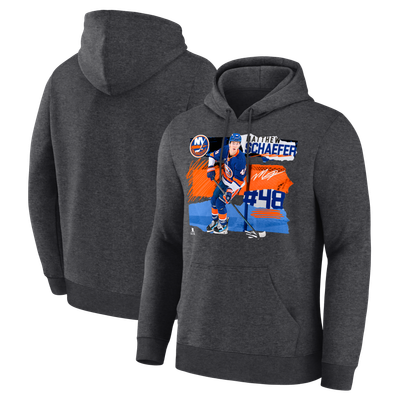 Men's New York Islanders Matthew Schaefer Charcoal Fresh Ice Hoodie