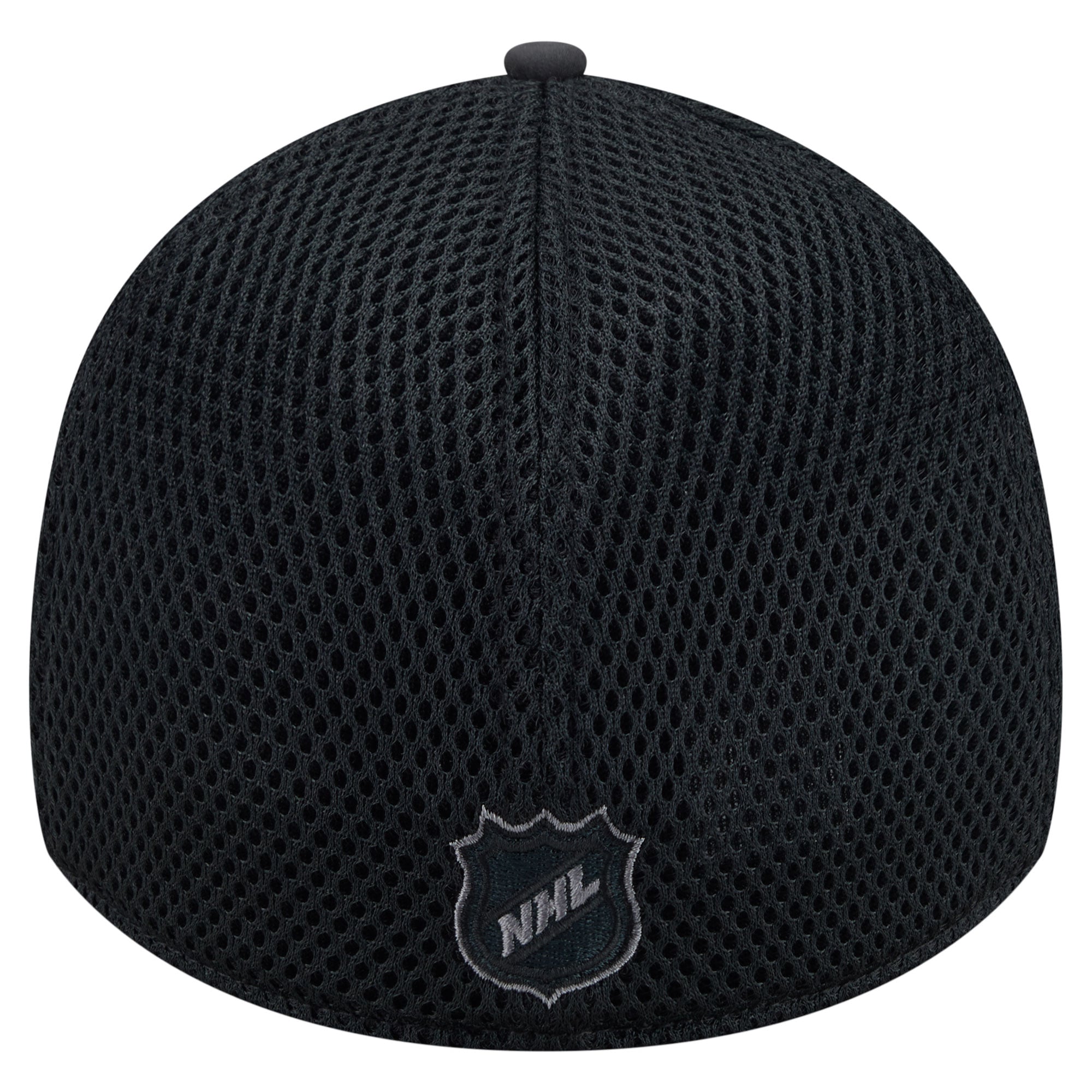 Men's New Era  Black York Islanders Blackout 39THIRTY Stretch Hat