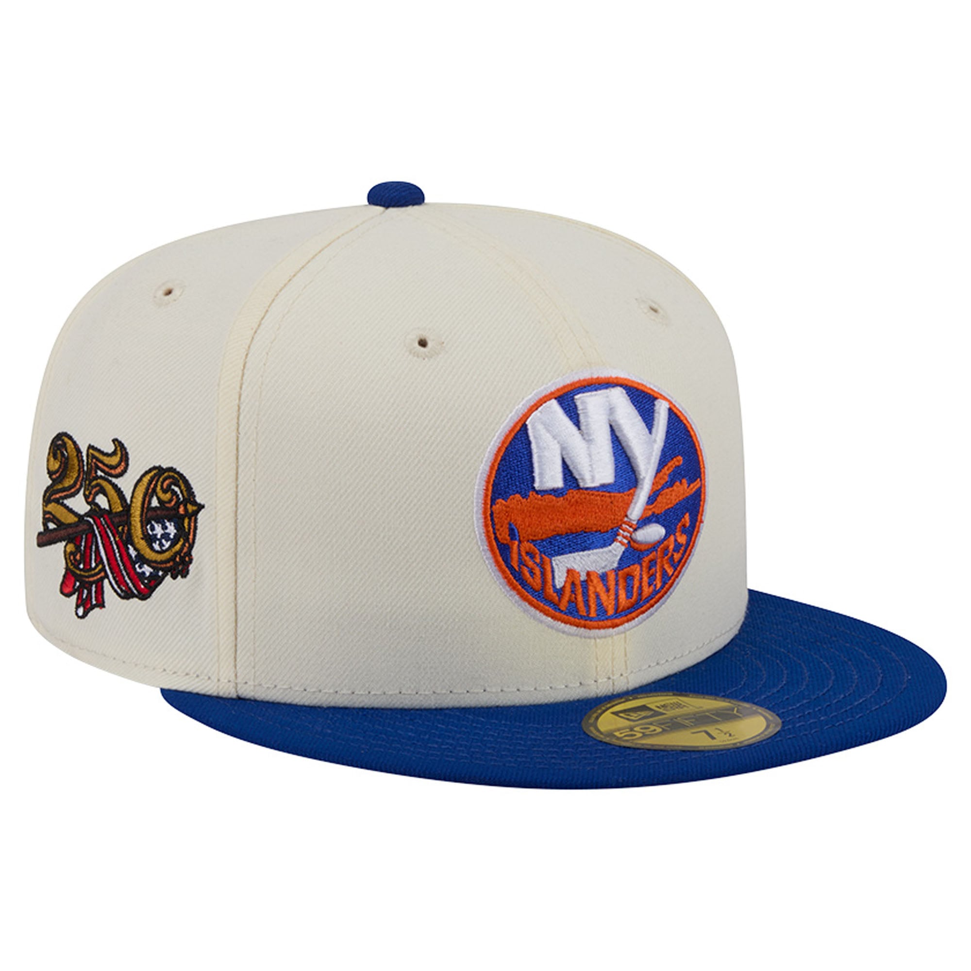 Casquette ajustée New Era crème pour homme York Islanders America's 250th Two-Tone 59FIFTY