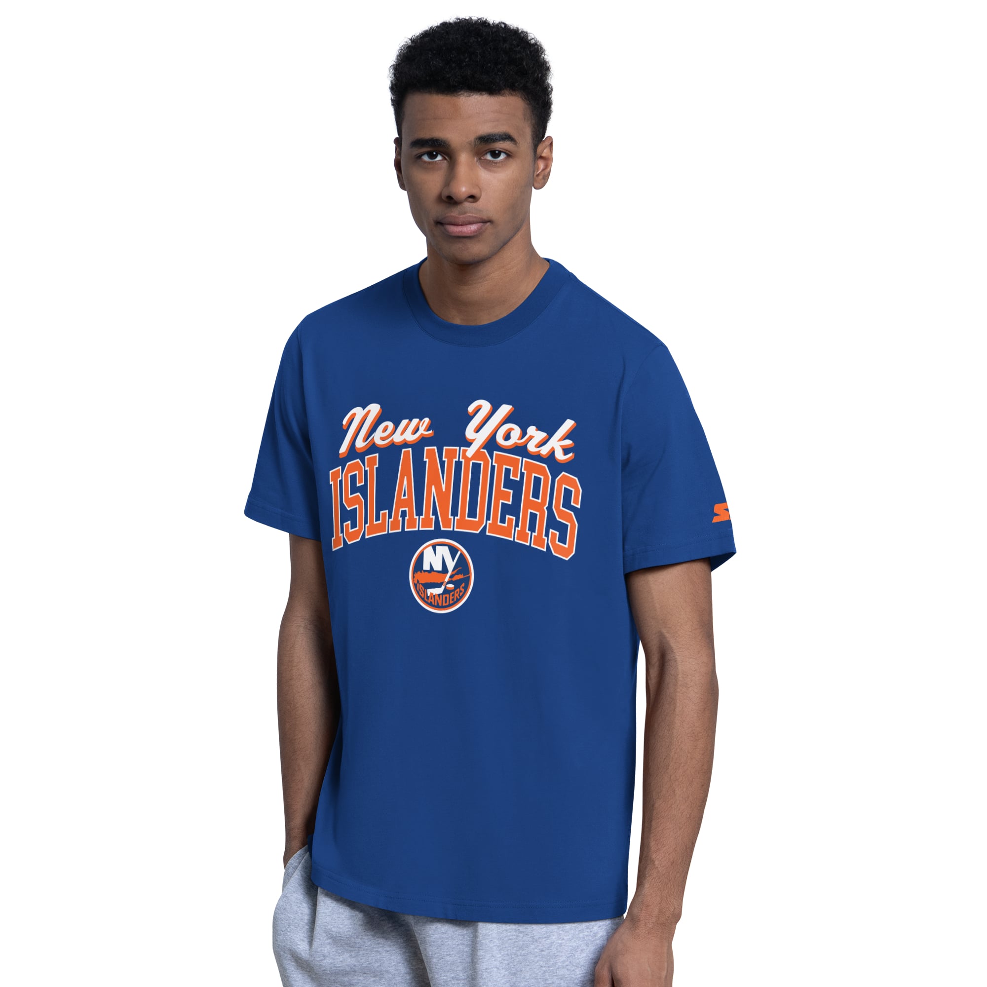Ensemble sweat à capuche et t-shirt Starter Royal New York Islanders pour homme