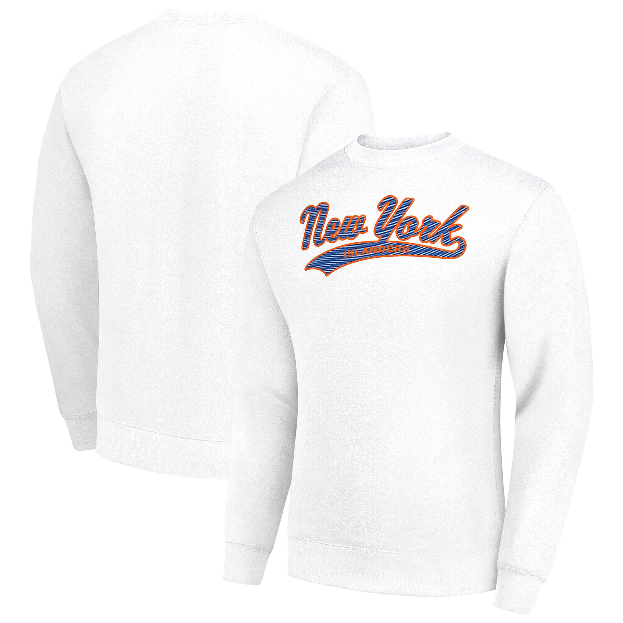 Sweat-shirt à enfiler Starter blanc pour homme, modèle Tailsweep City des Islanders de New York