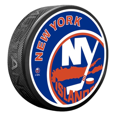 New York Islanders Icon Hockey Puck