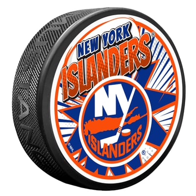 New York Islanders Kaboom Hockey Puck