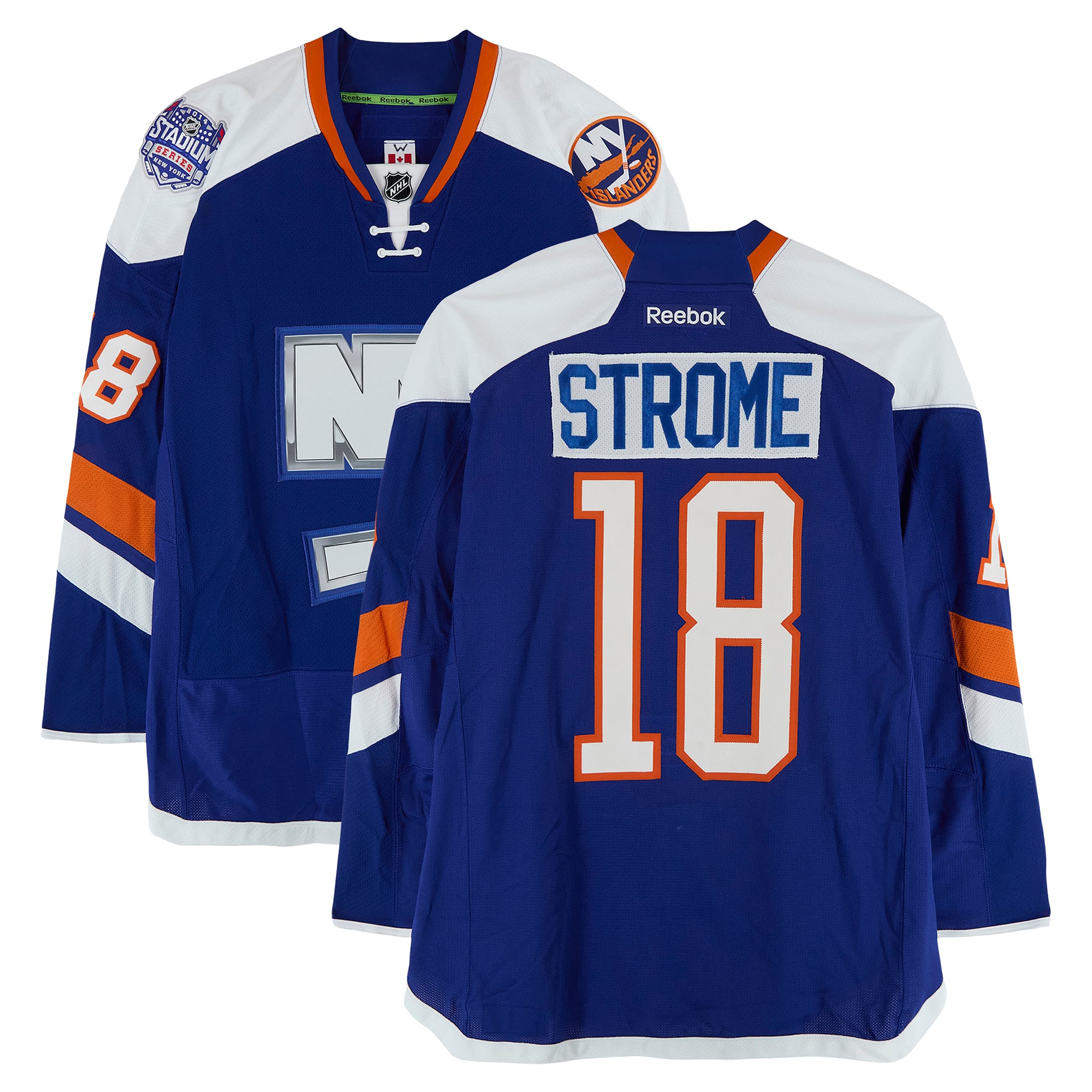Ryan Strome New York Islanders Player-Issued #18 Royal Jersey vs. New York Rangers on January 29, 2014
