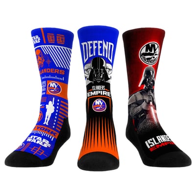  New York Islanders Rock Em Unisex Star Wars Three-Pack Crew Socks Set - Blue