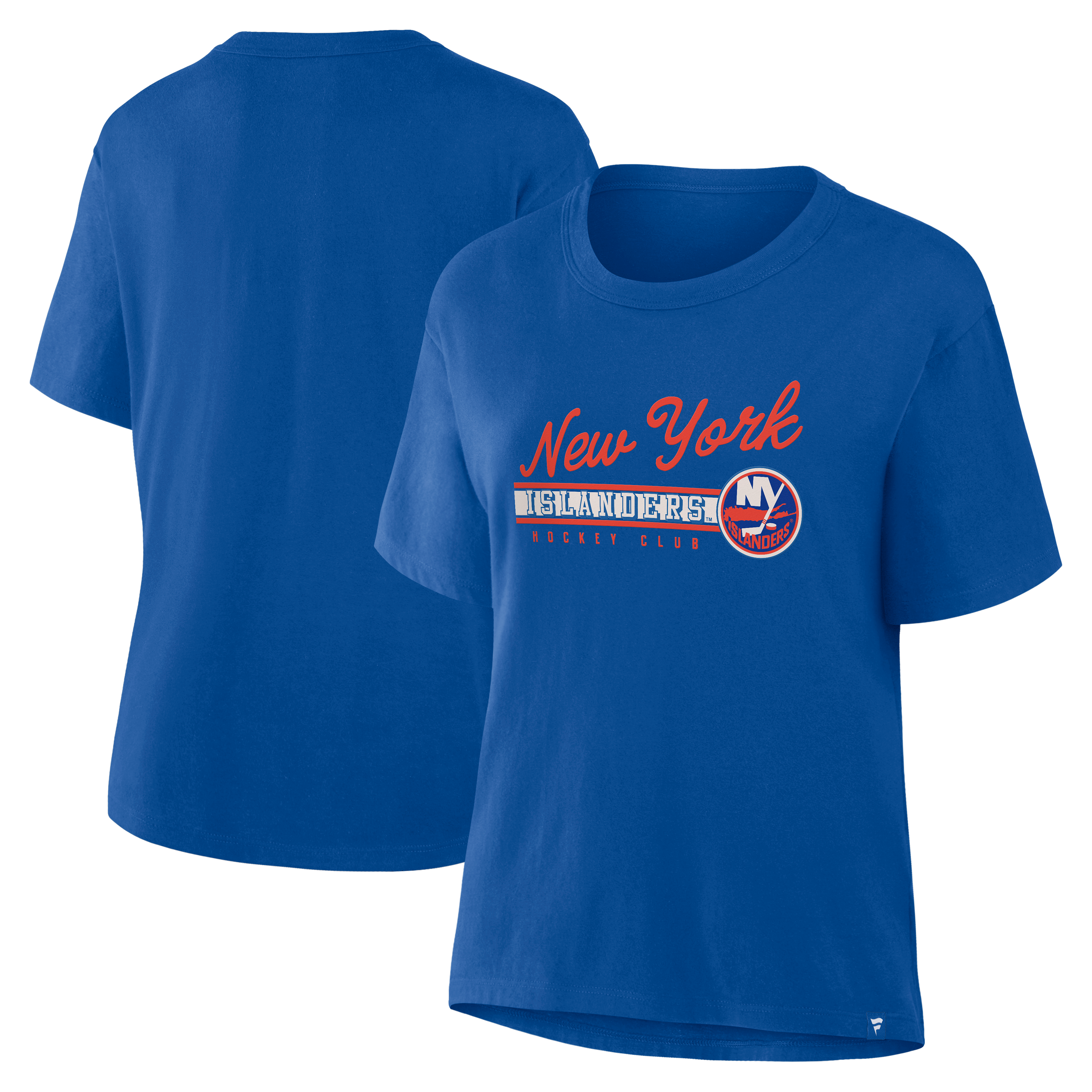 T-shirt premium héritage Fanatics Royal New York Islanders pour femmes