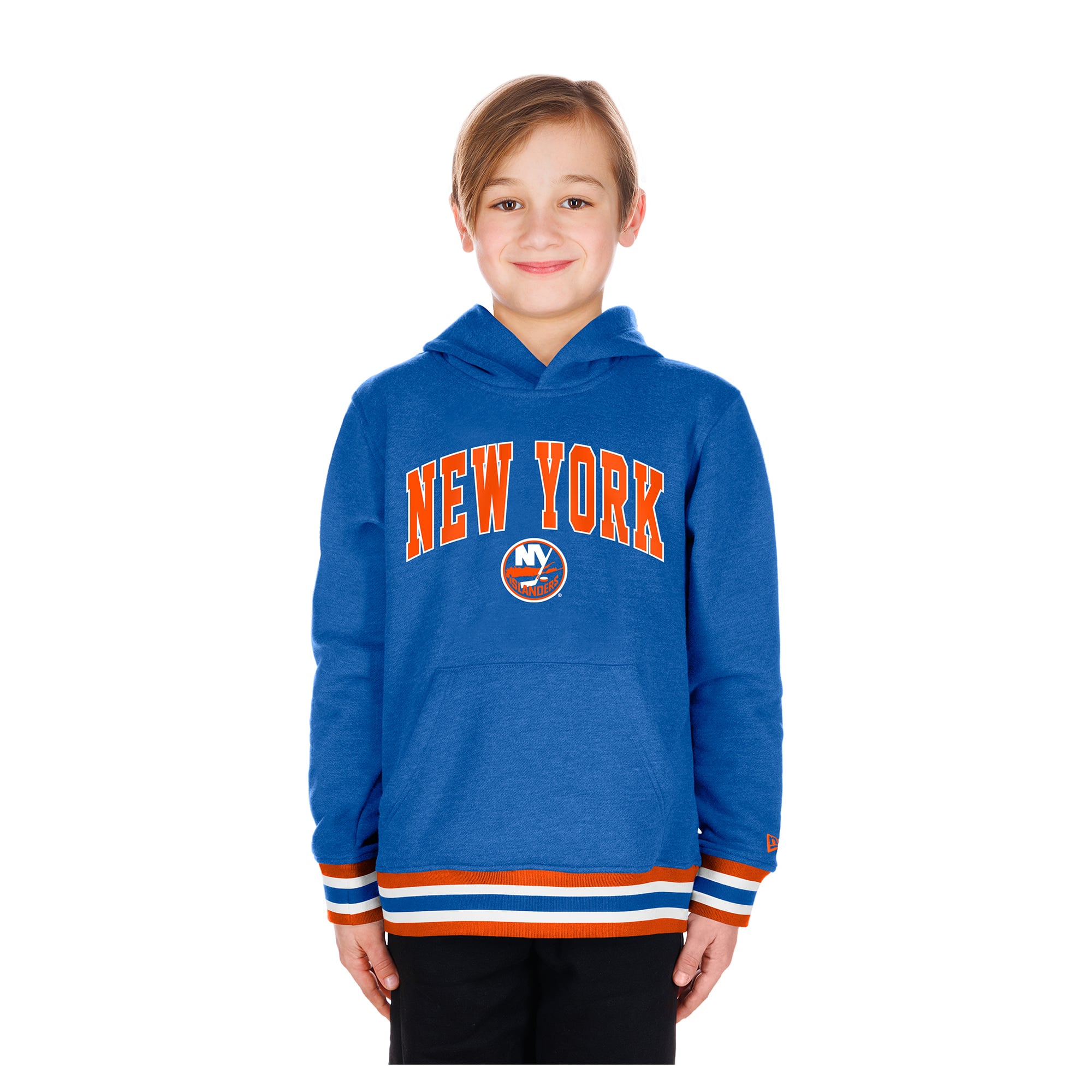 Youth New Era Royal York Islanders Knit Trim Pullover Hoodie