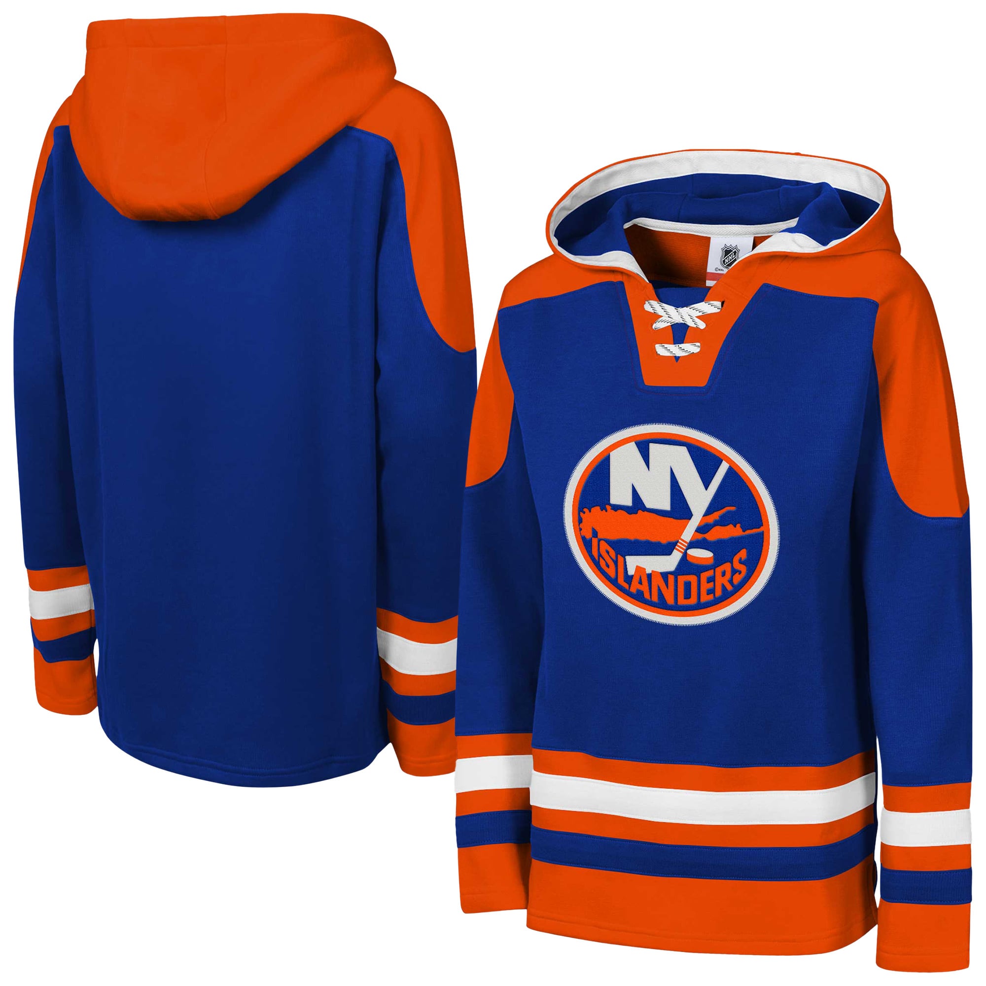 Sweat à capuche raglan col en V Youth Outerstuff Royal New York Islanders Ageless Must Have Home