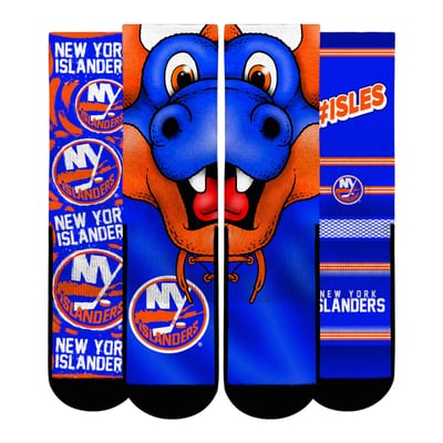  New York Islanders Rock Em Youth Fan Favorites Three-Pack Crew Socks Set - Blue