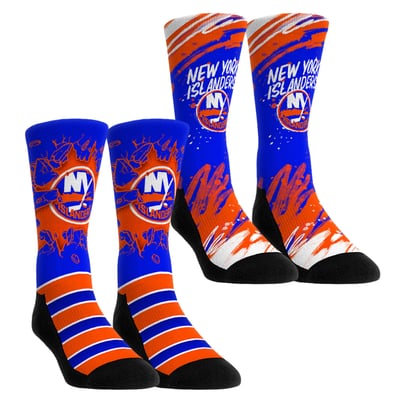  New York Islanders Rock Em Youth Ice Breaker Two-Pack Crew Socks Set - Blue