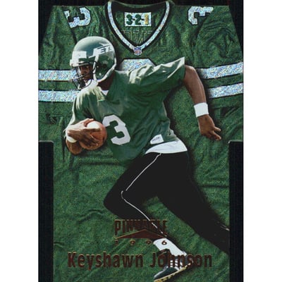 1996 Pinnacle Die Cut Jerseys Holofoil #16 Keyshawn Johnson