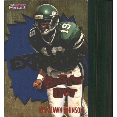 1997 Pro Line Memorabilia Bustin' Out Gold #B13 Keyshawn Johnson