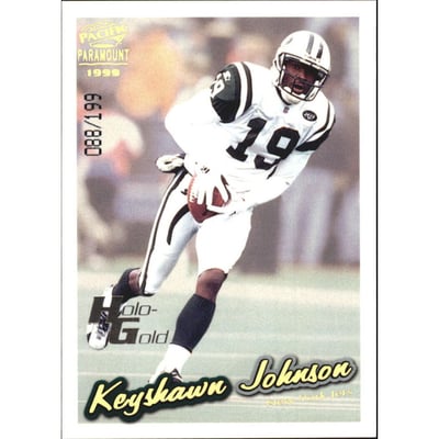 1999 Paramount HoloGold #166 Keyshawn Johnson