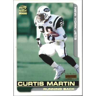 2000 Paramount HoloGold #166 Curtis Martin