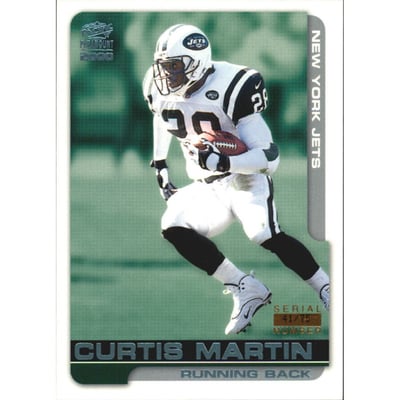 2000 Paramount Platinum Blue #166 Curtis Martin