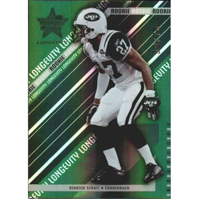 2004 Leaf Rookies and Stars Longevity Emerald #169 Derrick Strait