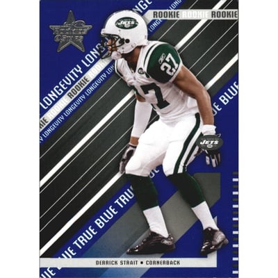 2004 Leaf Rookies and Stars Longevity True Blue Parallel #169 Derrick Strait