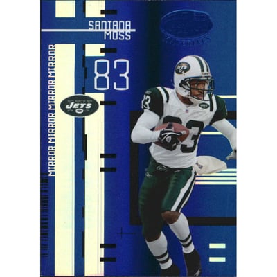 2005 Leaf Certified Materials Mirror Blue #85 Santana Moss
