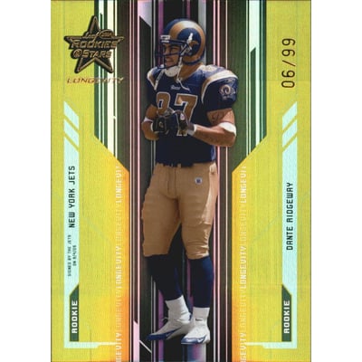 2005 Leaf Rookies and Stars Longevity Gold #217 Dante Ridgeway