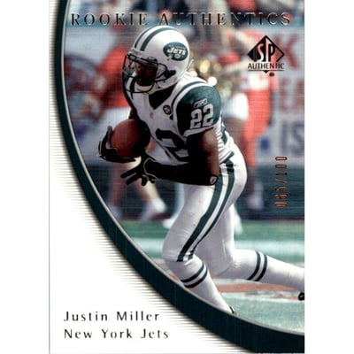 2005 SP Authentic Rookie Gold 100 #117 Justin Miller