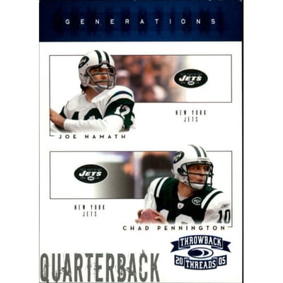 2005 Throwback Threads Generations Blue #6 Joe Namath/Chad Pennington