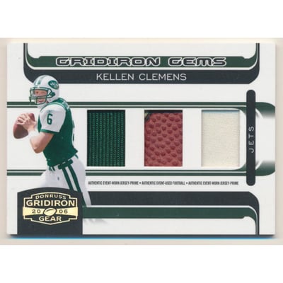 2006 Donruss Gridiron Gear Rookie Jerseys Trios Prime #208 Kellen Clemens