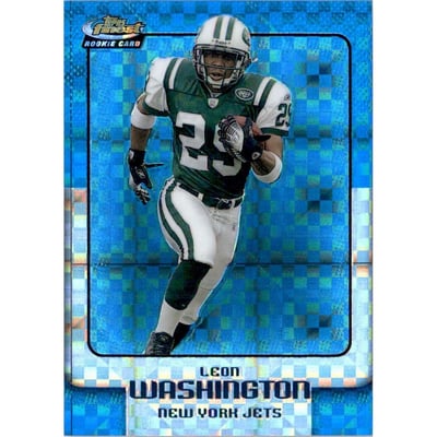 2006 Finest Blue Xfractors #117 Leon Washington