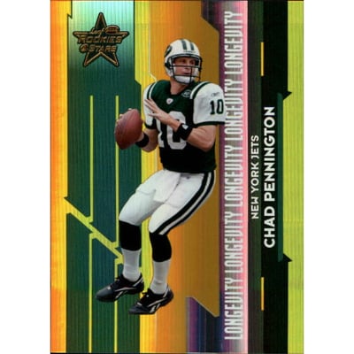 2006 Leaf Rookies and Stars Longevity Gold Parallel #72 Chad Pennington