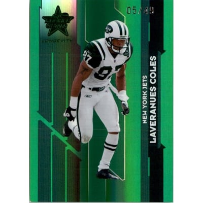 2006 Leaf Rookies and Stars Longevity Target Emerald Parallel #74 Laveranues Coles