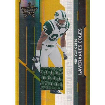 2006 Leaf Rookies and Stars Materials Longevity Gold #74 Laveranues Coles