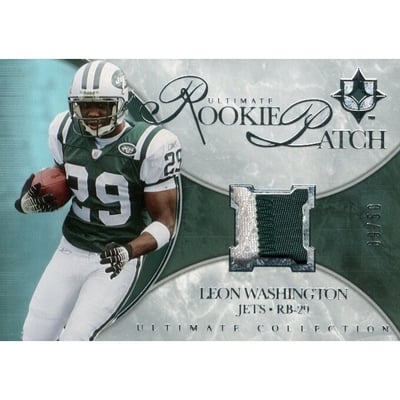 2006 Ultimate Collection Rookie Jerseys Patches Silver #URWA Leon Washington