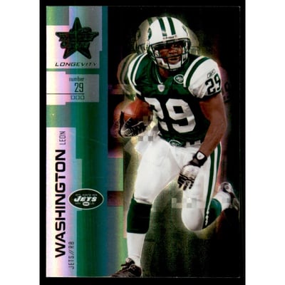 2007 Leaf Rookies and Stars Longevity Emerald #63 Leon Washington