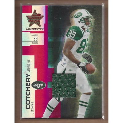 2007 Leaf Rookies and Stars Longevity Materials Ruby #62 Jerricho Cotchery