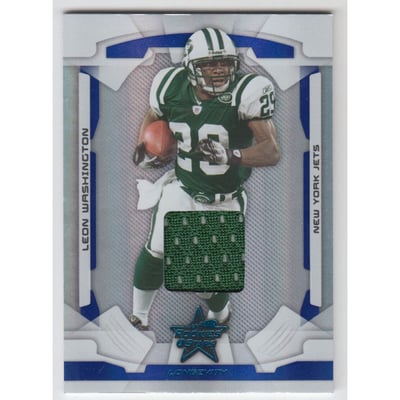 2008 Leaf Rookies and Stars Longevity Materials Sapphire #67 Leon Washington/60