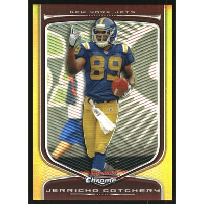 2009 Bowman Chrome Gold Refractors #86 Jerricho Cotchery