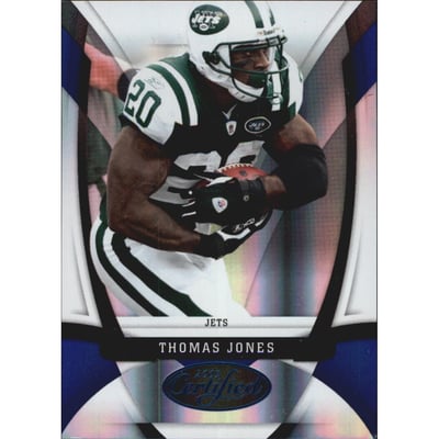 2009 Certified Mirror Blue #86 Thomas Jones
