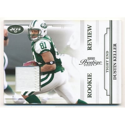 2009 Playoff Prestige Rookie Review Materials Prime #16 Dustin Keller