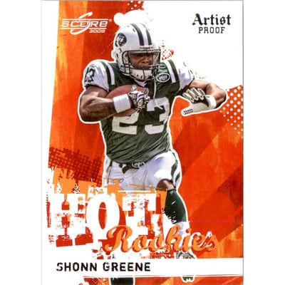 2009 Score Hot Rookies Artist's Proof #28 Shonn Greene