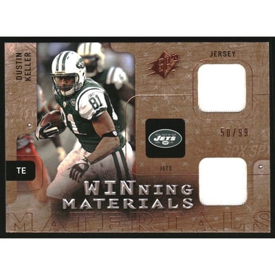 2009 SPx Winning Materials Bronze Dual Swatch #WDK Dustin Keller