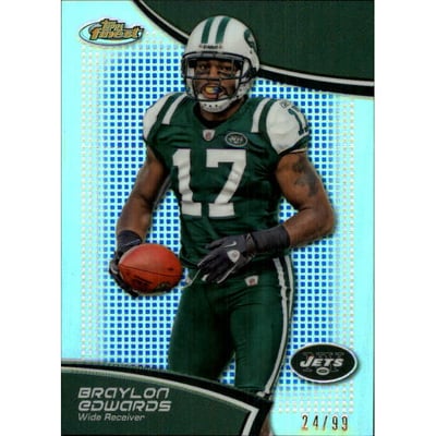 2011 Finest Blue Refractors #109 Braylon Edwards