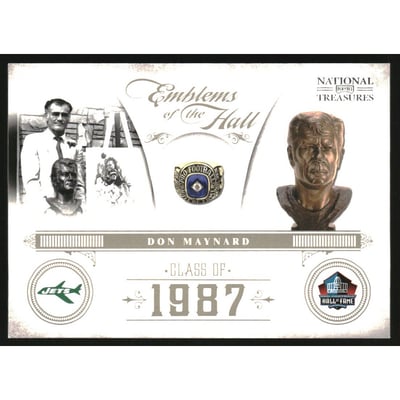 2011 Playoff National Treasures Emblems of the Hall #24 Don Maynard