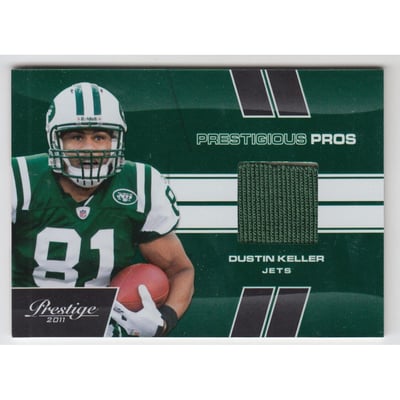 2011 Prestige Prestigious Pros Materials Green #23 Dustin Keller/100