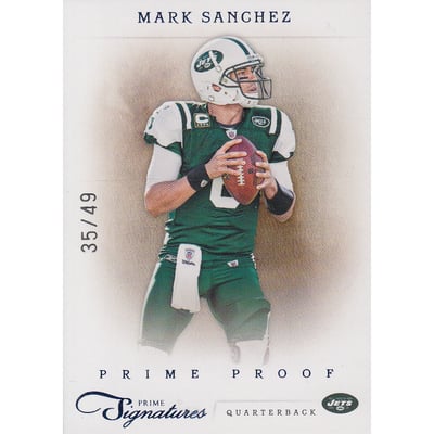 2011 Prime Signatures Prime Proof Blue #117 Mark Sanchez