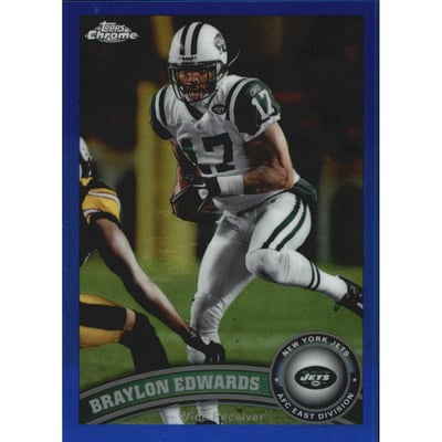 2011 Topps Chrome Blue Refractors #138 Braylon Edwards